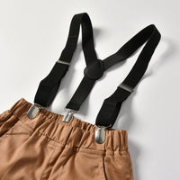 Load image into Gallery viewer, 2 Pieces Set Baby Kid Boys Flower Cartoon Bow Print Shirts And Solid Color Shorts Suits Wholesale 220411238
