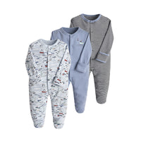 Load image into Gallery viewer, Baby Unisex Striped Flower Fruit Dinosaur Cartoon Print Jumpsuits Wholesale 220411251
