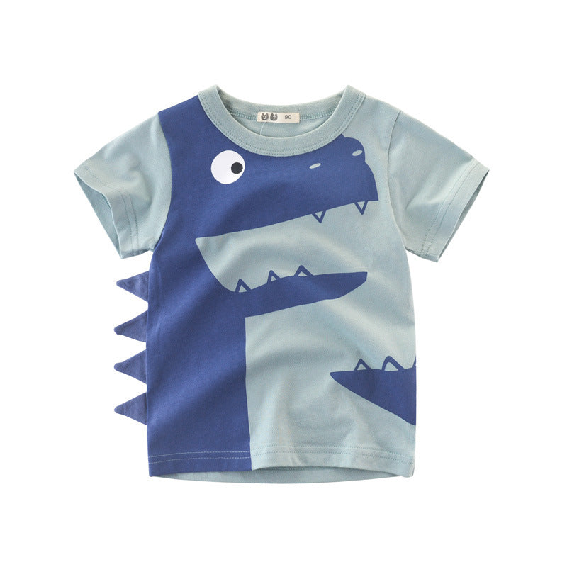 Baby Kid Unisex Dinosaur T-Shirts Wholesale 22041126