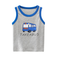 Load image into Gallery viewer, Baby Kid Boys Car Cartoon Print Tank Tops Wholesale 220411273
