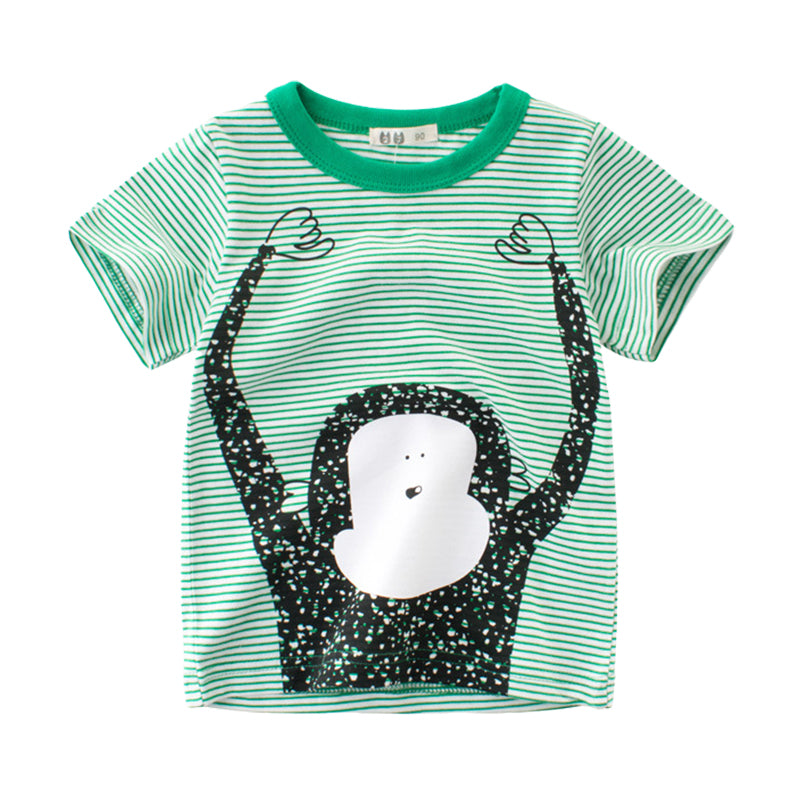 Baby Kid Unisex Striped Print T-Shirts Wholesale 22041128