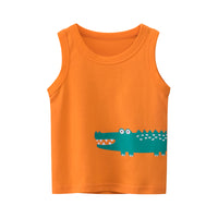 Load image into Gallery viewer, Baby Kid Boys Animals Cartoon Print Tank Tops Wholesale 220411283
