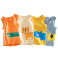 Load image into Gallery viewer, Baby Kid Boys Animals Cartoon Print Tank Tops Wholesale 220411283

