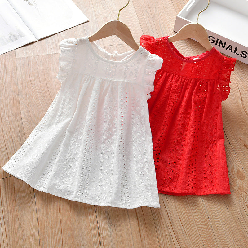 Baby Kid Girls Solid Color Dresses Wholesale 220411294