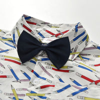 Load image into Gallery viewer, 2 Pieces Set Baby Kid Boys Dressy Birthday Party Bow Print Shirts And Solid Color Jumpsuits Wholesale 220411299
