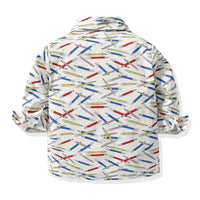 Load image into Gallery viewer, 2 Pieces Set Baby Kid Boys Dressy Birthday Party Bow Print Shirts And Solid Color Jumpsuits Wholesale 220411299
