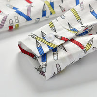 Load image into Gallery viewer, 2 Pieces Set Baby Kid Boys Dressy Birthday Party Bow Print Shirts And Solid Color Jumpsuits Wholesale 220411299
