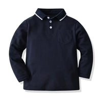 Load image into Gallery viewer, 2 Pieces Set Baby Kid Boys Solid Color Bow Polo Shirts And Jumpsuits Wholesale 220411301
