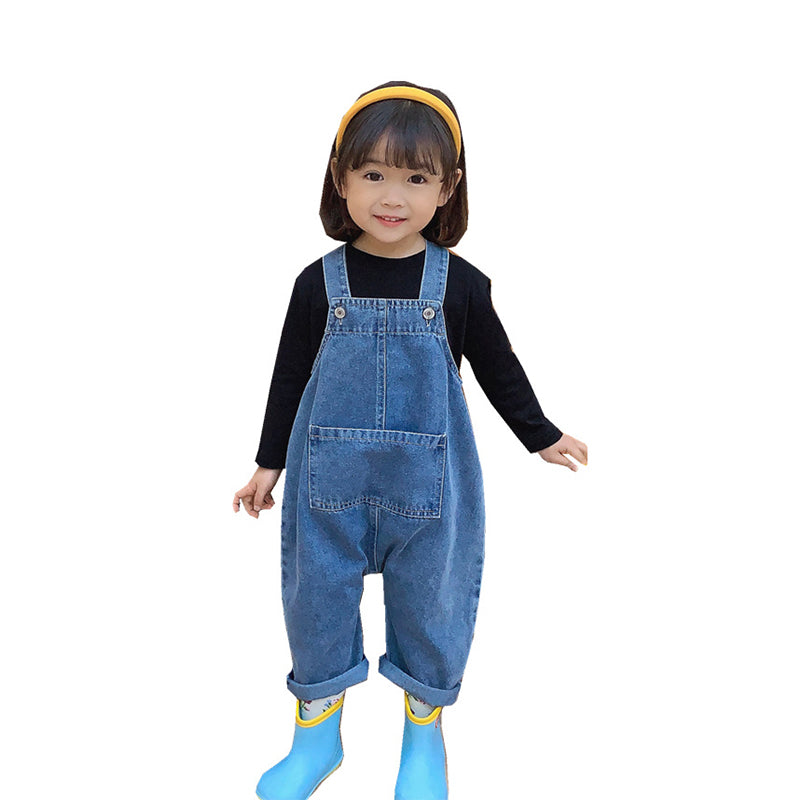Baby Kid Girls Solid Color Jumpsuits Wholesale 220411322