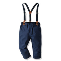 Load image into Gallery viewer, 2 Pieces Set Baby Kid Boys Dressy Solid Color Shirts And Jumpsuits Wholesale 220411333
