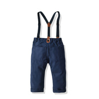 Load image into Gallery viewer, 2 Pieces Set Baby Kid Boys Dressy Solid Color Shirts And Jumpsuits Wholesale 220411333
