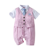 Load image into Gallery viewer, 3 Pieces Set Baby Boys Dressy Solid Color Shirts Vests Waistcoats And Pants Wholesale 220411348
