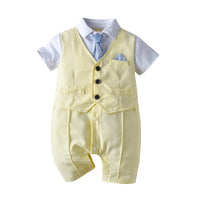 Load image into Gallery viewer, 3 Pieces Set Baby Boys Dressy Solid Color Shirts Vests Waistcoats And Pants Wholesale 220411348
