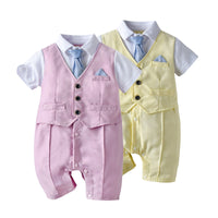 Load image into Gallery viewer, 3 Pieces Set Baby Boys Dressy Solid Color Shirts Vests Waistcoats And Pants Wholesale 220411348
