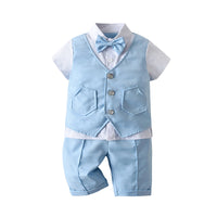 Load image into Gallery viewer, 3 Pieces Set Baby Kid Boys Dressy Solid Color Shirts Vests Waistcoats And Pants Wholesale 220411349
