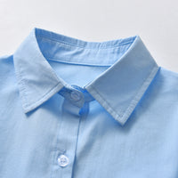 Load image into Gallery viewer, 2 Pieces Set Baby Kid Boys Dressy Solid Color Shirts And Striped Rompers Wholesale 220411352
