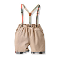 Load image into Gallery viewer, 2 Pieces Set Baby Kid Boys Star Bow Shirts And Striped Rompers Wholesale 220411374
