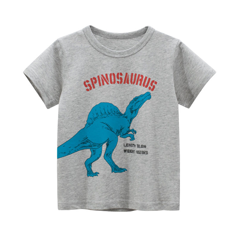 Baby Kid Boys Letters Dinosaur Print T-Shirts Wholesale 220411379