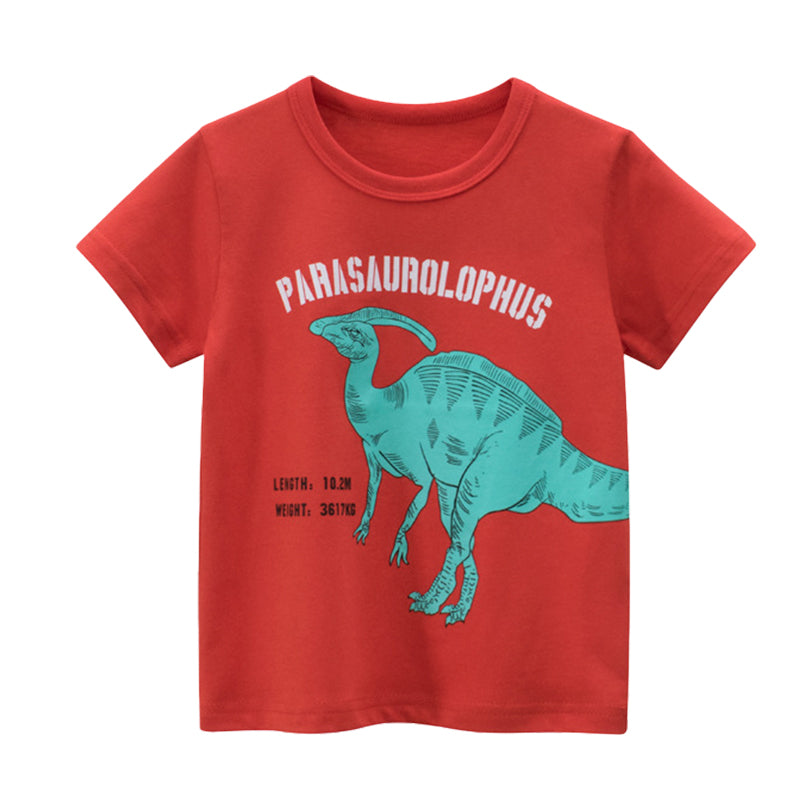 Baby Kid Boys Letters Dinosaur Print T-Shirts Wholesale 220411379