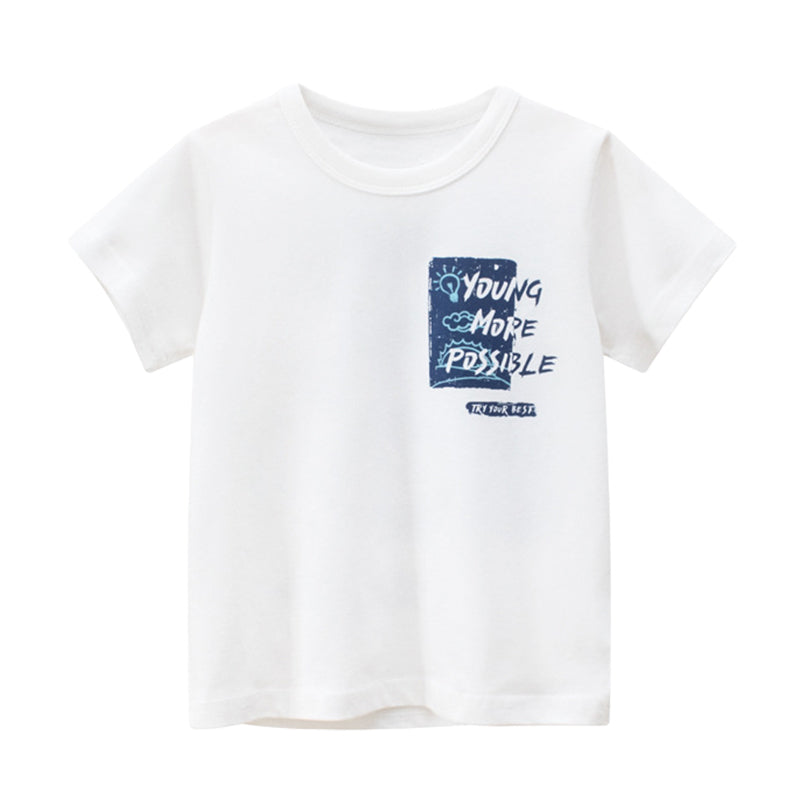 Baby Kid Boys Letters Print T-Shirts Wholesale 220411383