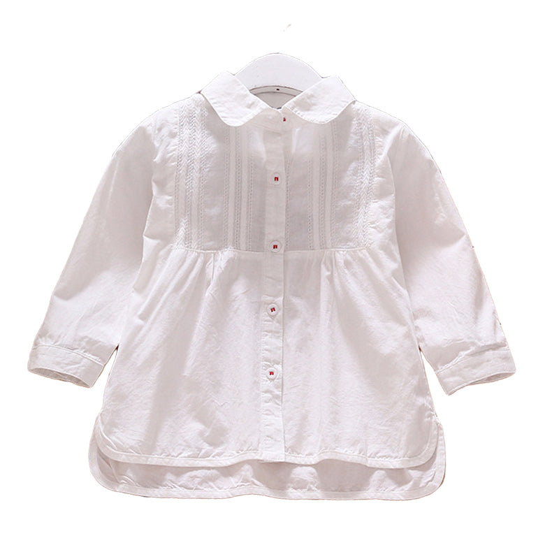 Baby Kid Girls Solid Color Tops Wholesale 22041140