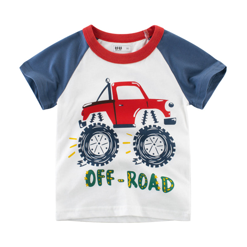Baby Kid Boys Letters Car Print T-Shirts Wholesale 22041144