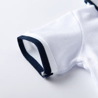 Load image into Gallery viewer, 2 Pieces Set Baby Boys Bow Embroidered Rompers And Solid Color Shorts Wholesale 22041146
