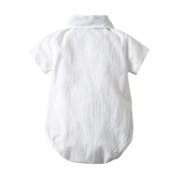 Load image into Gallery viewer, 2 Pieces Set Baby Boys Bow Shirts And Color-blocking Rompers Wholesale 22041149

