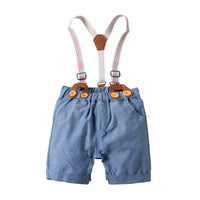 Load image into Gallery viewer, 2 Pieces Set Baby Boys Bow Shirts And Color-blocking Rompers Wholesale 22041149
