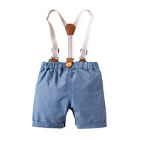 Load image into Gallery viewer, 2 Pieces Set Baby Boys Bow Shirts And Color-blocking Rompers Wholesale 22041149
