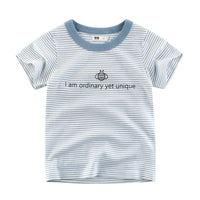Load image into Gallery viewer, Baby Kid Unisex Striped Letters Cartoon Print T-Shirts Wholesale 22041153
