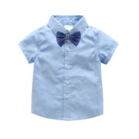 Load image into Gallery viewer, 2 Pieces Set Baby Kid Boys Birthday Party Bow Shirts And Color-blocking Rompers Wholesale 22041156
