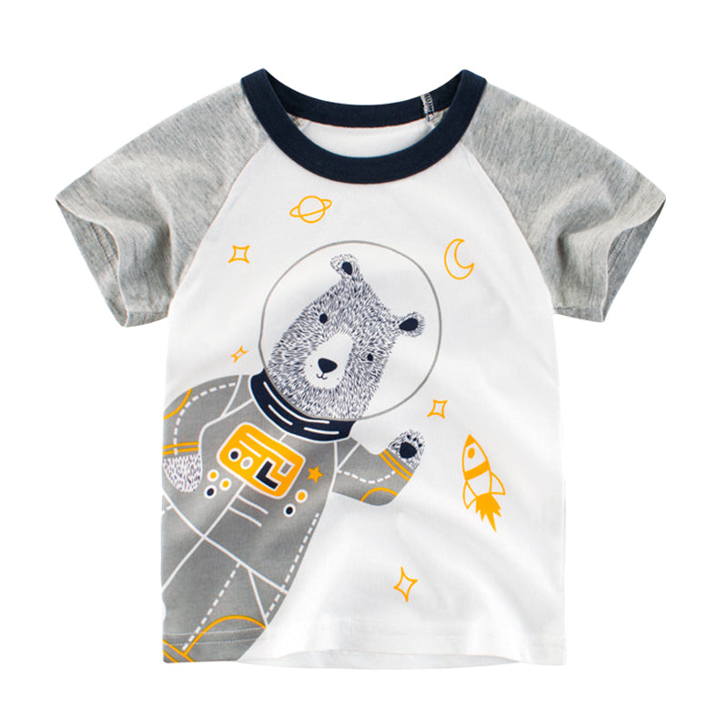 Baby Kid Boys Cartoon Print T-Shirts Wholesale 22041157