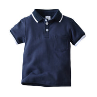 Load image into Gallery viewer, 2 Pieces Set Baby Kid Boys Solid Color Polo Shirts And Shorts Wholesale 22041163
