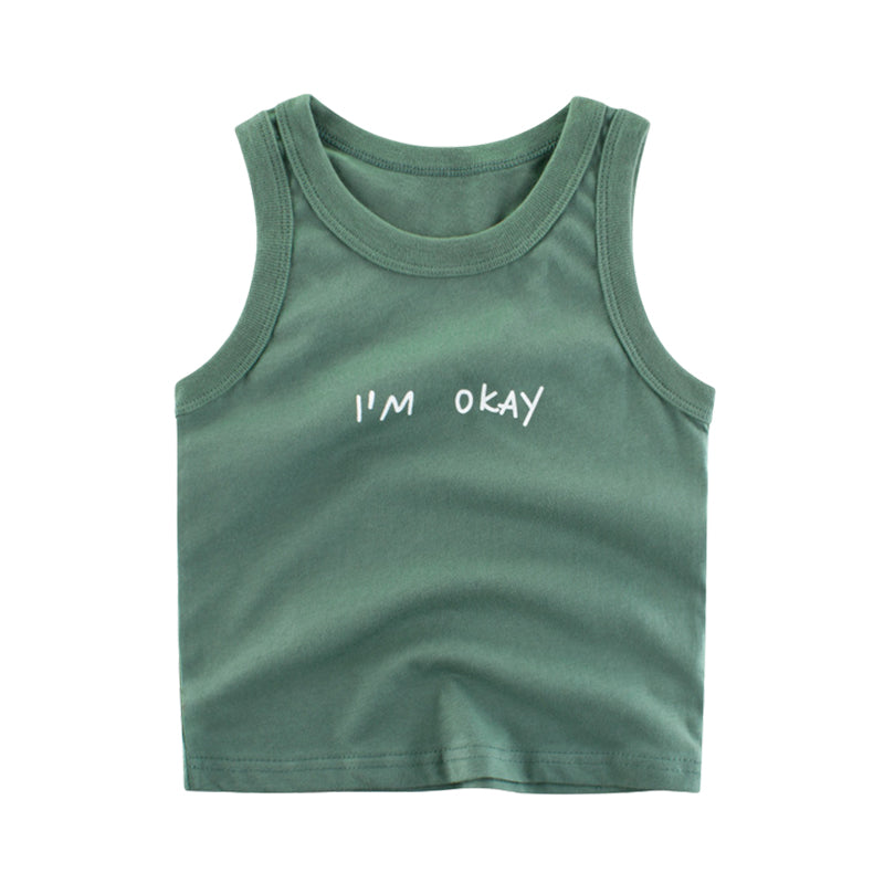 Baby Kid Boys Letters Tank Tops Wholesale 22041165