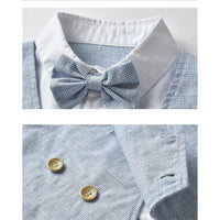 Load image into Gallery viewer, 2 Pieces Set Baby Kid Boys Solid Color Bow Tops And Shorts Wholesale 22041198
