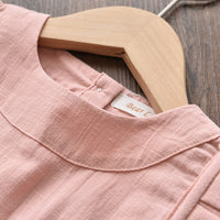 Load image into Gallery viewer, 2 Pieces Set Baby Kid Girls Solid Color Tops And Shorts Wholesale 22041206
