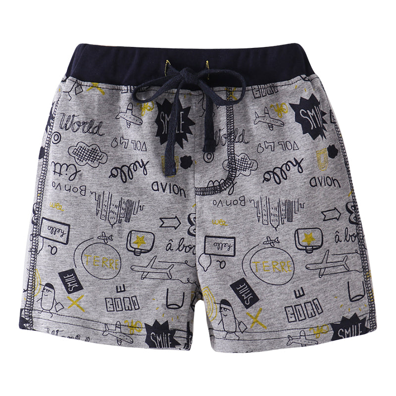 Baby Kid Boys Letters Print Shorts Wholesale 22041209