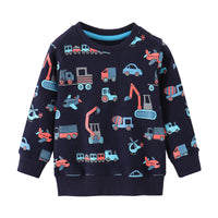 Load image into Gallery viewer, Baby Kid Boys Car Cartoon Print Hoodies Swearshirts Wholesale 220412102
