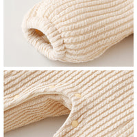 Load image into Gallery viewer, Baby Girls Solid Color Flower Muslin&amp;Ribbed Jumpsuits Wholesale 220412104
