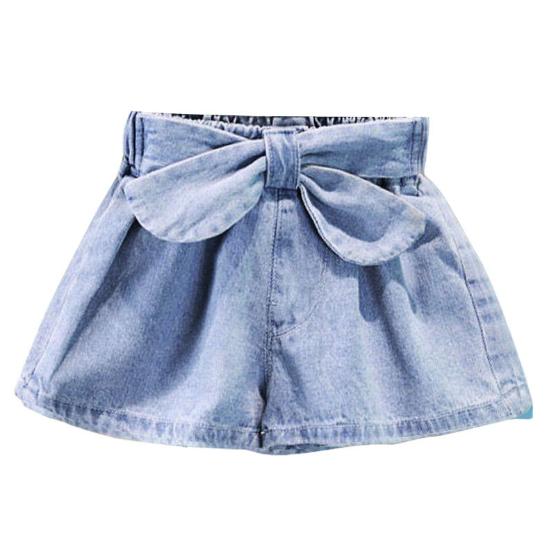 Baby Kid Girls Solid Color Bow Shorts Wholesale 220412112