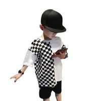 Load image into Gallery viewer, Kid Boys Color-blocking Checked T-Shirts Wholesale 220412114
