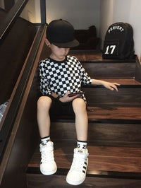 Load image into Gallery viewer, Kid Boys Color-blocking Checked T-Shirts Wholesale 220412114
