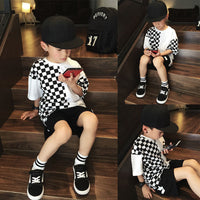 Load image into Gallery viewer, Kid Boys Color-blocking Checked T-Shirts Wholesale 220412114
