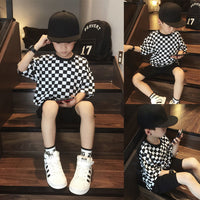 Load image into Gallery viewer, Kid Boys Color-blocking Checked T-Shirts Wholesale 220412114
