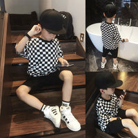 Load image into Gallery viewer, Kid Boys Color-blocking Checked T-Shirts Wholesale 220412114

