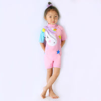 Load image into Gallery viewer, Kid Girls Star Unicorn Print Beach Jumpsuits Swimwears Wholesale 220412131
