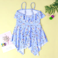 Load image into Gallery viewer, 2 Pieces Set Kid Girls Beach Print Tank Tops And Shorts Wholesale 220412134
