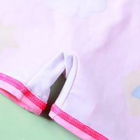 Load image into Gallery viewer, Kid Girls Cartoon Star Unicorn Print Beach Jumpsuits Swimwears Wholesale 220412136
