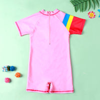 Load image into Gallery viewer, Kid Girls Cartoon Star Unicorn Print Beach Jumpsuits Swimwears Wholesale 220412136
